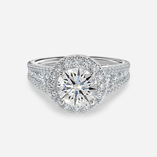 Ember Round Halo Moissanite Engagement Ring