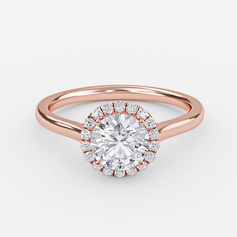 Louisa Round Halo Moissanite Engagement Ring