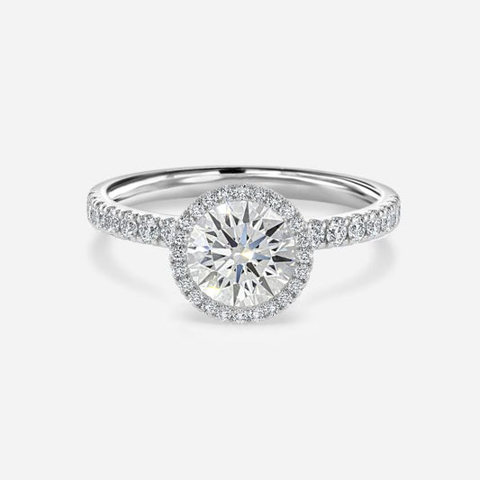 Tatienne Round Halo Moissanite Engagement Ring