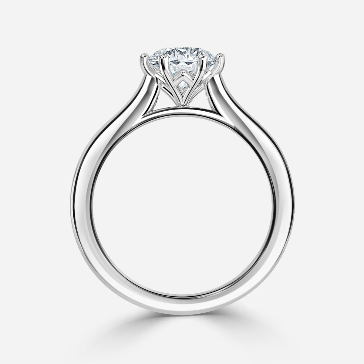 Thea Round Solitaire Moissanite Engagement Ring