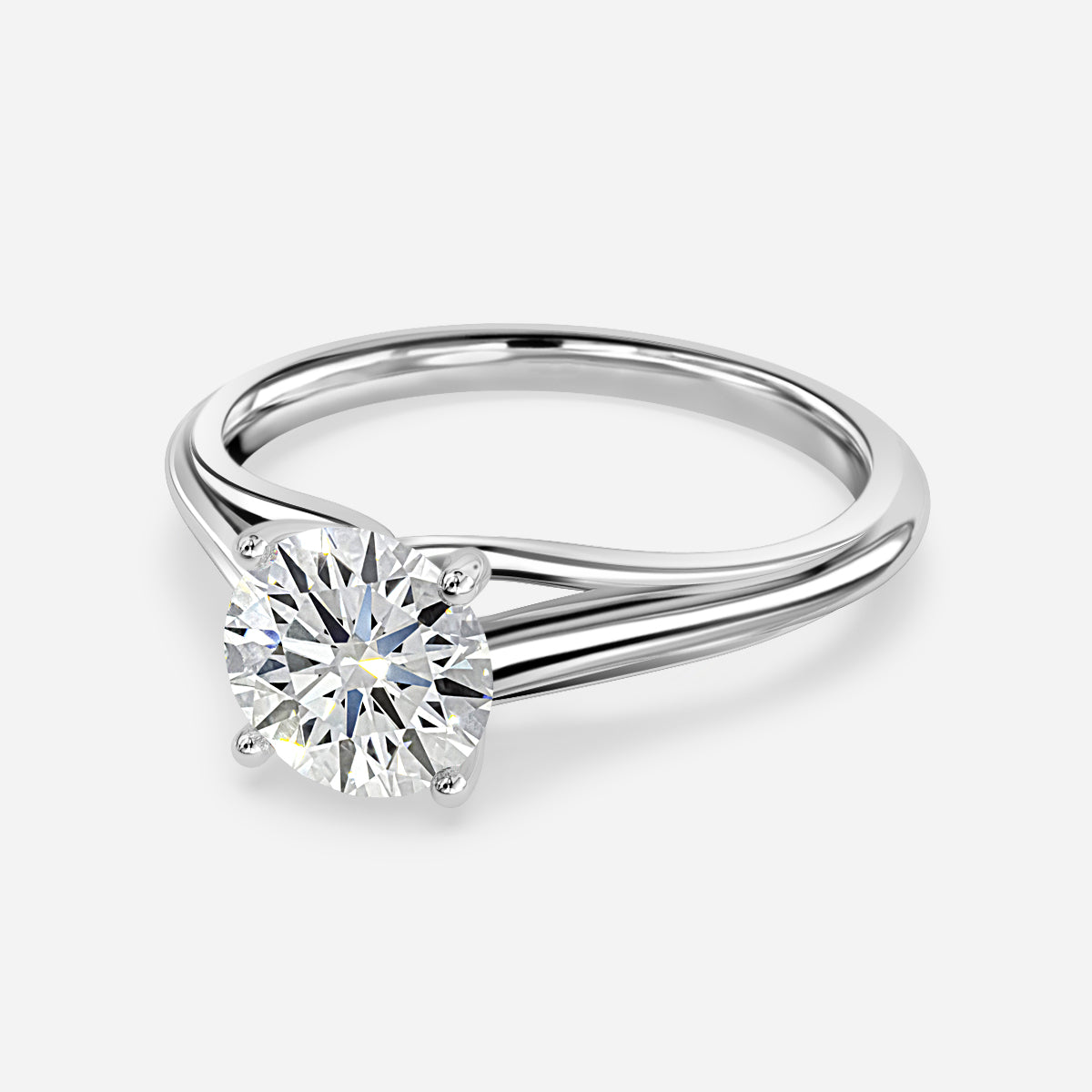 Lavinia Round Solitaire Moissanite Engagement Ring