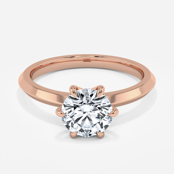 Zinnia Round Solitaire Moissanite Engagement Ring