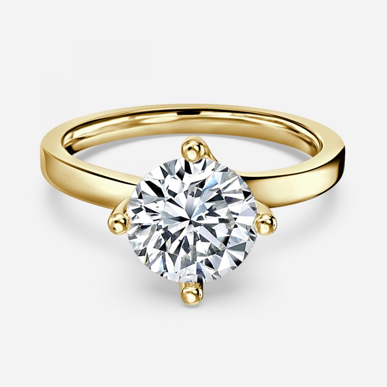 Maelle Round Solitaire Moissanite Engagement Ring