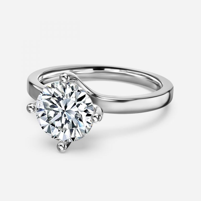 Maelle Round Solitaire Moissanite Engagement Ring