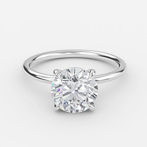 Alara Round Solitaire Moissanite Engagement Ring