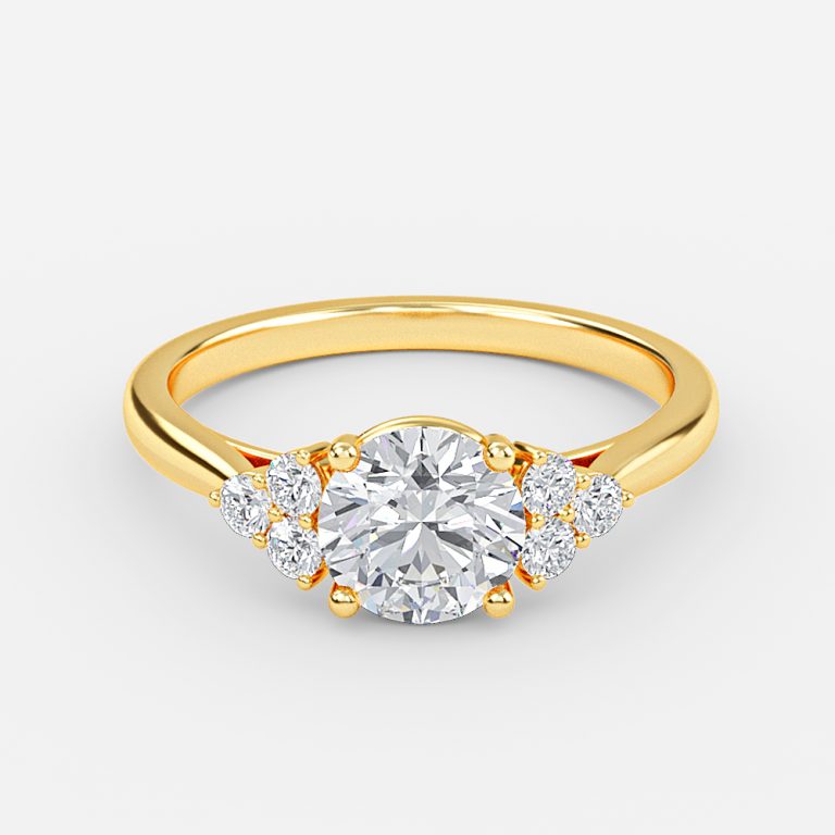 Aviva Round Cluster Moissanite Engagement Ring