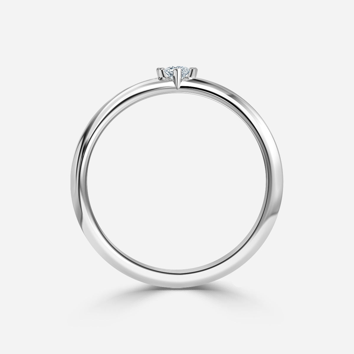 Single Moissanite Wedding Ring