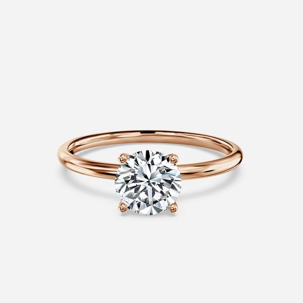 Ailani Round Solitaire Moissanite Engagement Ring