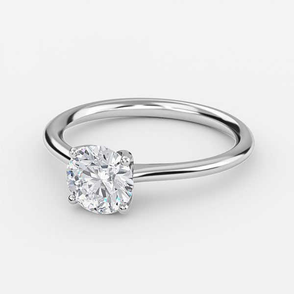 Danica Round Solitaire Moissanite Engagement Ring