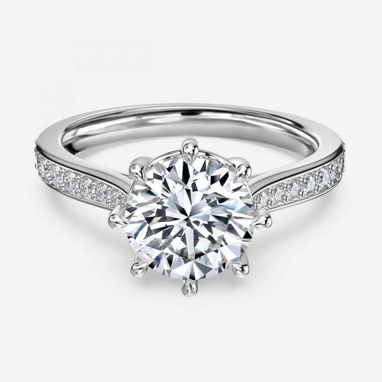 Bellatrix Round Vintage Moissanite Engagement Ring