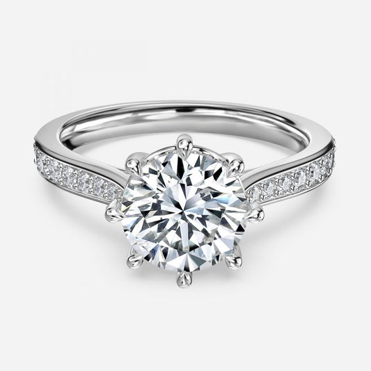 Bellatrix Round Vintage Moissanite Engagement Ring