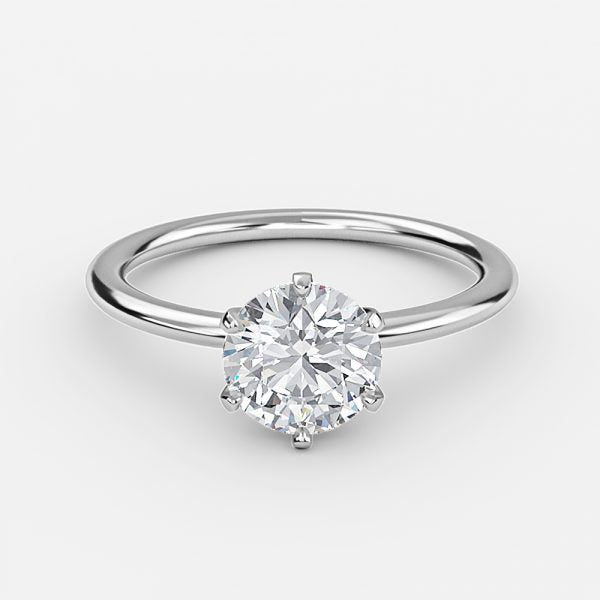 Nyx Round Solitaire Moissanite Engagement Ring