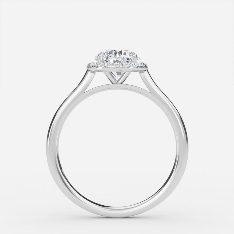 Louisa Round Halo Moissanite Engagement Ring