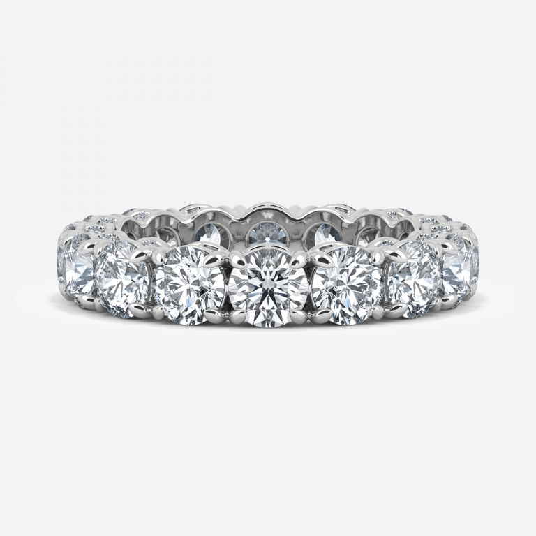 Round Diamonds Moissanite Eternity Band