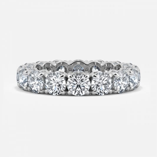 Round Diamonds Moissanite Eternity Band