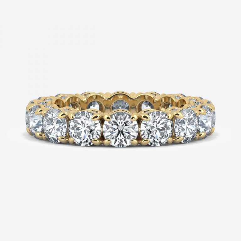 Round Diamonds Moissanite Eternity Band