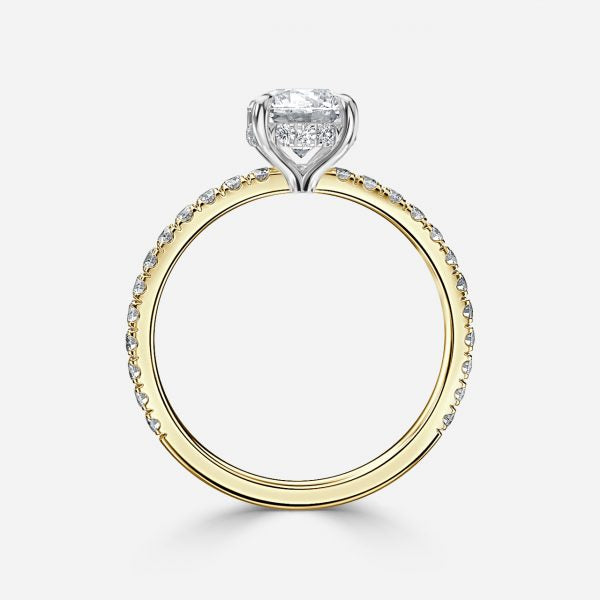 Norah Round Hidden Halo Moissanite Engagement Ring