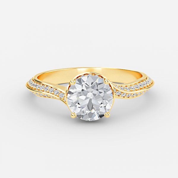 Bellatrix Round Hidden Halo Moissanite Engagement Ring