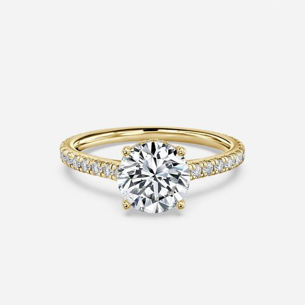 Tamsin Round Hidden Halo Moissanite Engagement Ring