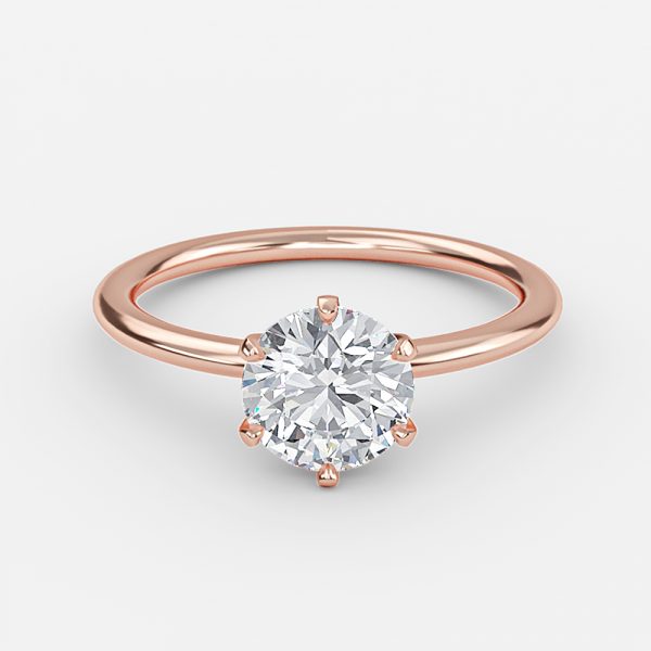 Nyx Round Solitaire Moissanite Engagement Ring