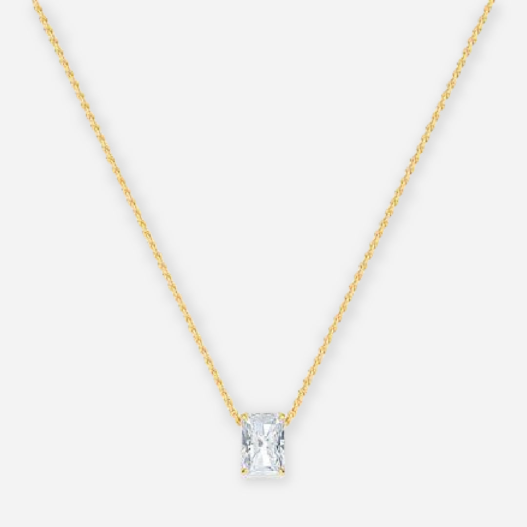 Radiant Moissanite Solitaire Pendant