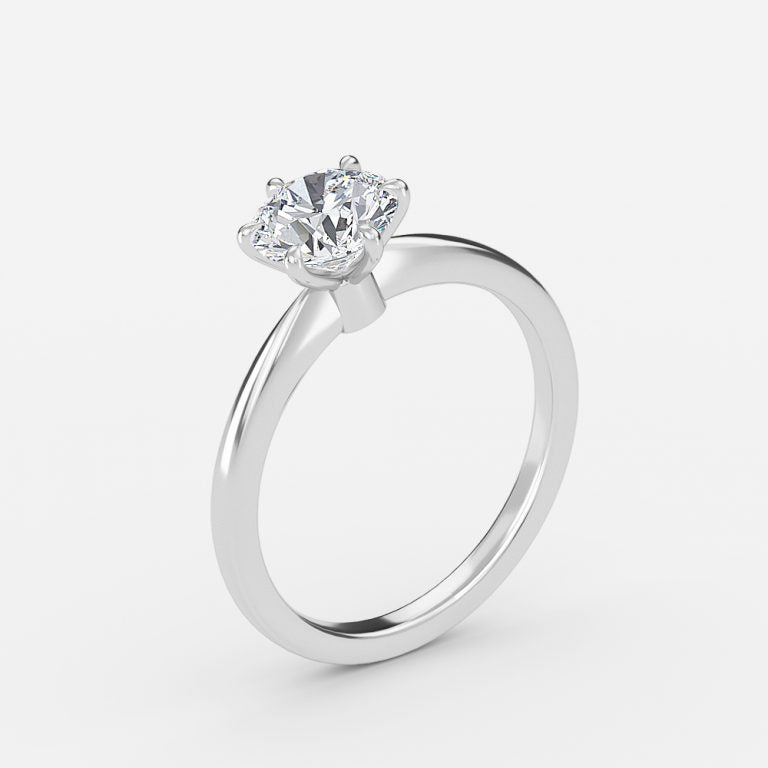 Magda Round Solitaire Moissanite Engagement Ring