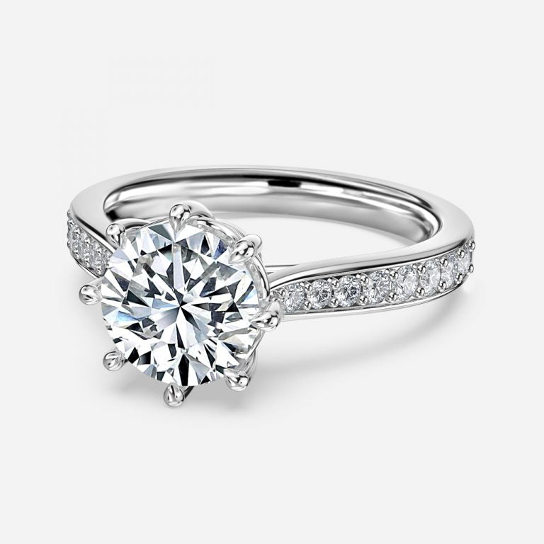 Bellatrix Round Vintage Moissanite Engagement Ring