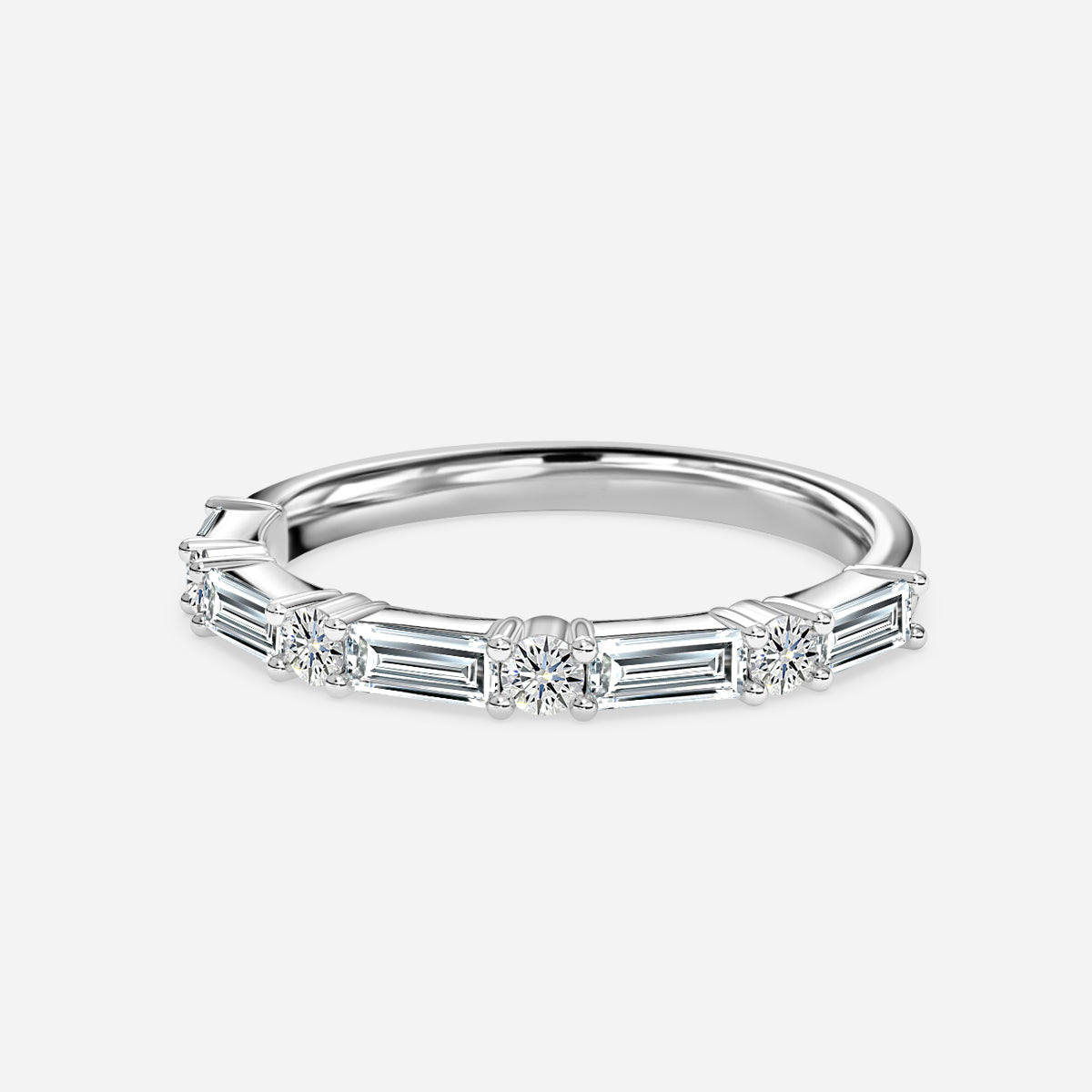 Jade Moissanite Wedding Ring