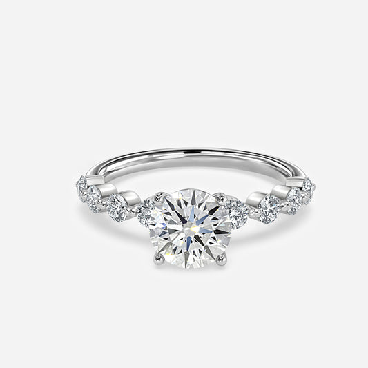 Philippa Round Unique Moissanite Engagement Ring