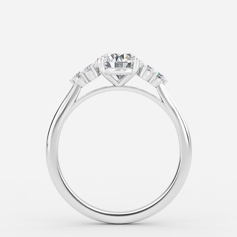 Aviva Round Cluster Moissanite Engagement Ring