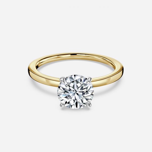 Kalista Round Solitaire Moissanite Engagement Ring