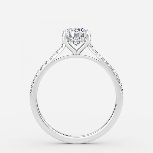 Zanna Round Hidden Halo Moissanite Engagement Ring