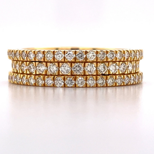 1.47Ct Iced Out Moissanite Ring