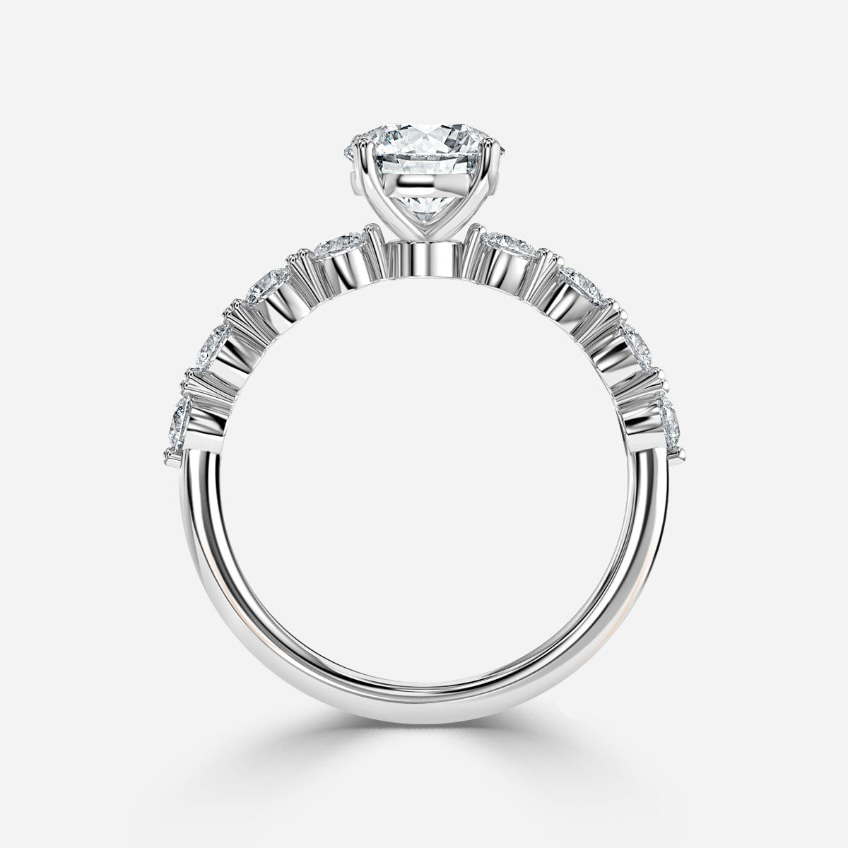 Philippa Round Unique Moissanite Engagement Ring