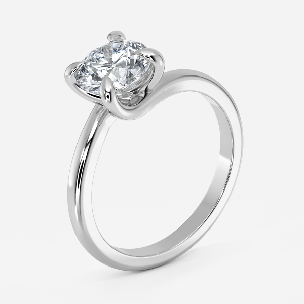 Jaya Round Solitaire Moissanite Engagement Ring