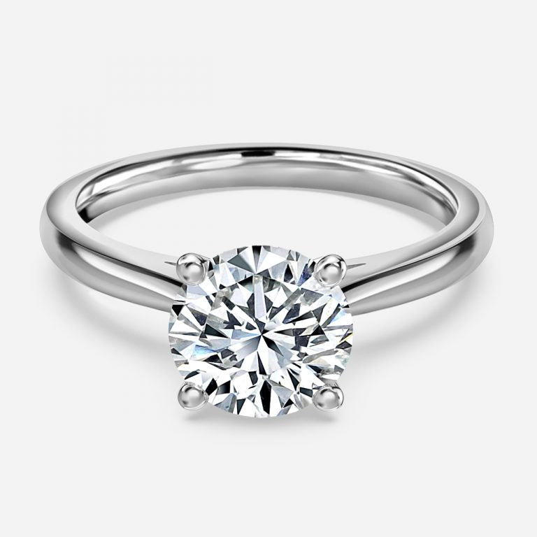 Yuna Round Solitaire Moissanite Engagement Ring