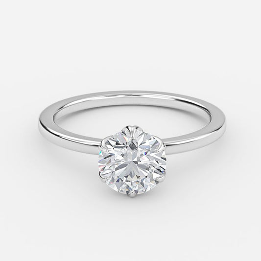 Jana Round Solitaire Moissanite Engagement Ring