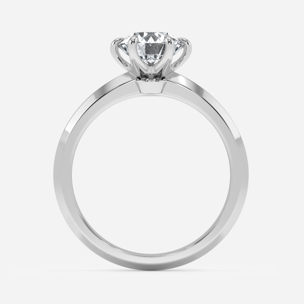 Zinnia Round Solitaire Moissanite Engagement Ring