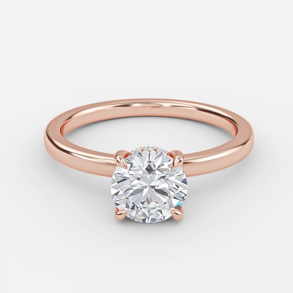 Idra Round Hidden Halo Moissanite Engagement Ring