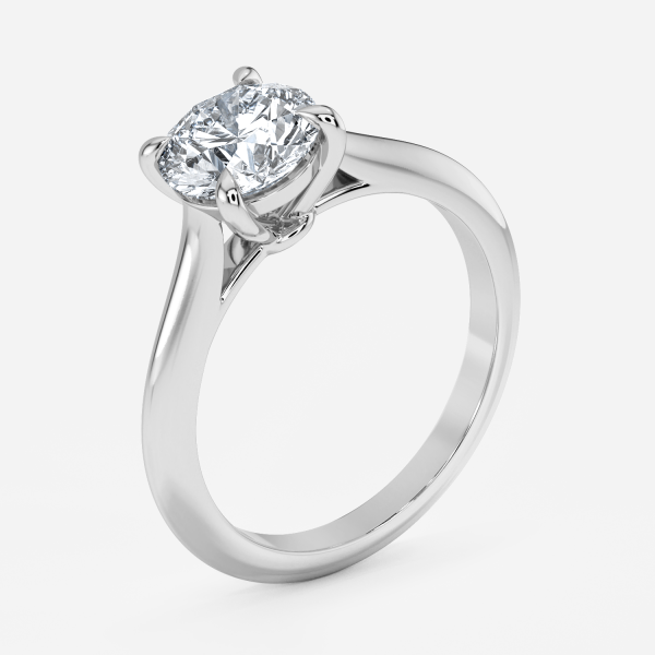 Amaris Round Solitaire Moissanite Engagement Ring