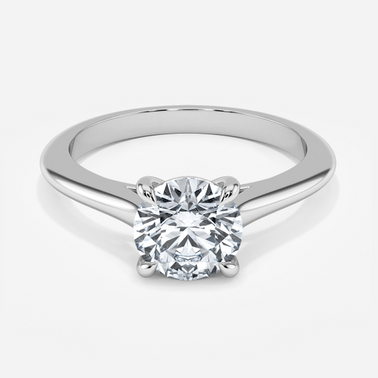 Amaris Round Solitaire Moissanite Engagement Ring