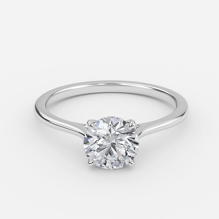 Pandora Round Hidden Halo Moissanite Engagement Ring