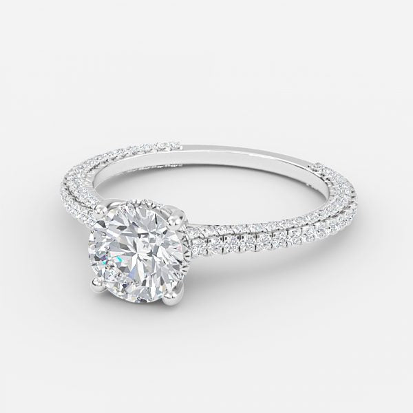 Kalaya Round Hidden Halo Moissanite Engagement Ring