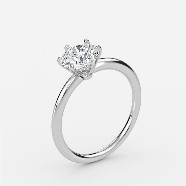 Nyx Round Solitaire Moissanite Engagement Ring