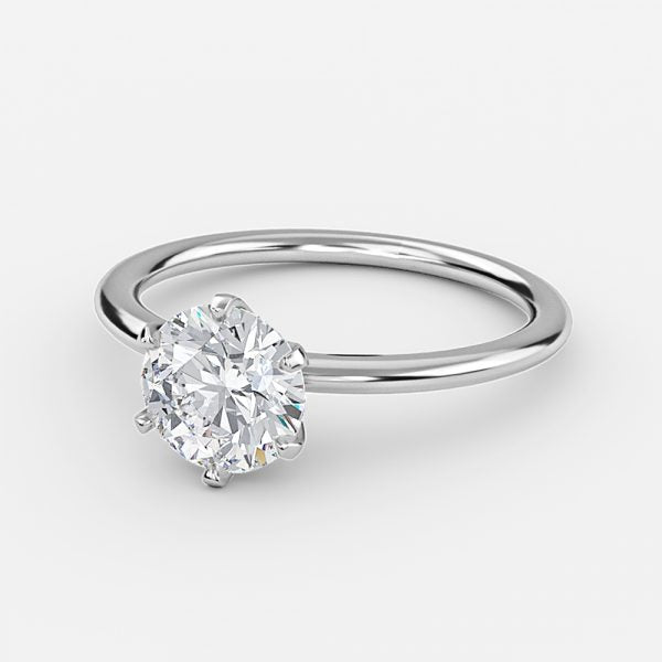 Nyx Round Solitaire Moissanite Engagement Ring