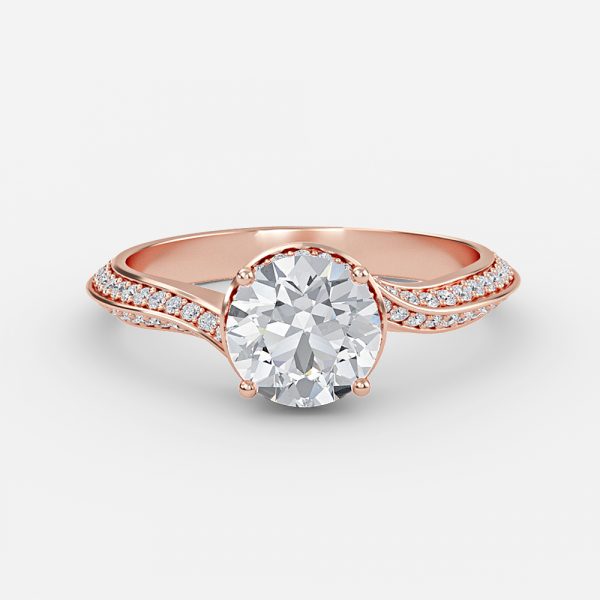 Bellatrix Round Hidden Halo Moissanite Engagement Ring