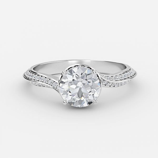 Bellatrix Round Hidden Halo Moissanite Engagement Ring