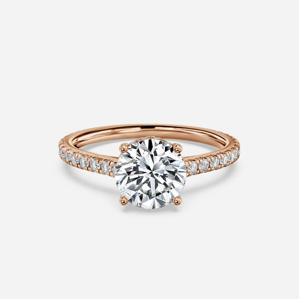 Tamsin Round Hidden Halo Moissanite Engagement Ring