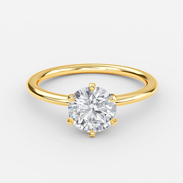 Nyx Round Solitaire Moissanite Engagement Ring