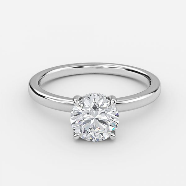 Idra Round Hidden Halo Moissanite Engagement Ring